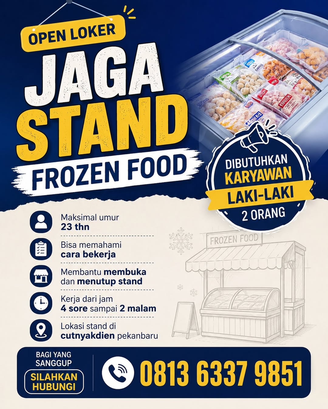 Lowongan Jaga Stand Frozen Food Tidak Diketahui Pekanbaru